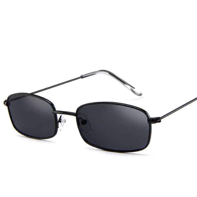 Image of Thin frame black sunglasses