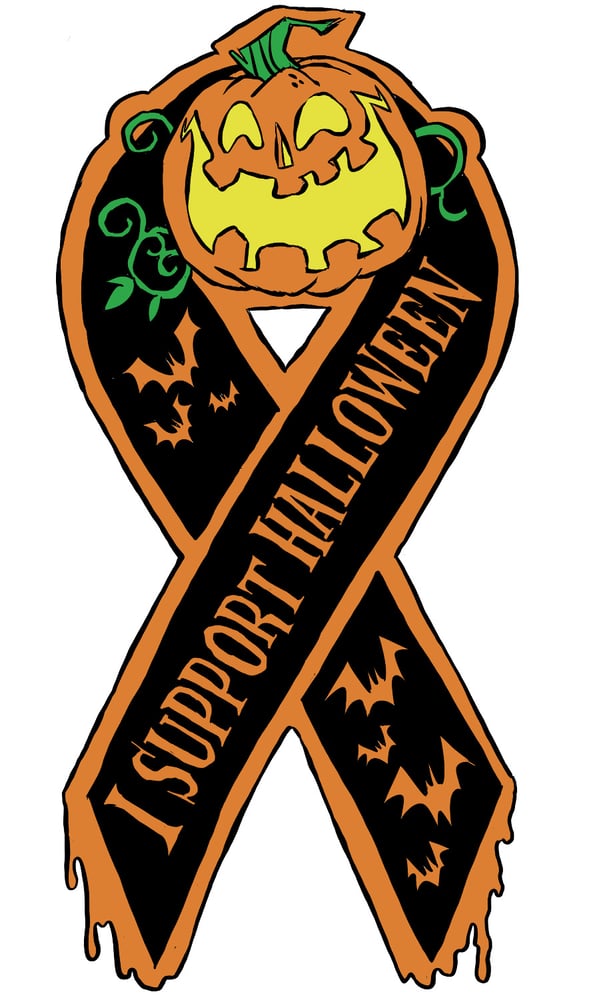 Image of I Support Halloween enamel pin