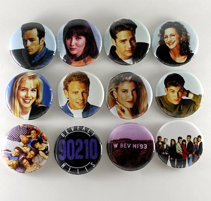 Image of BEVERLY HILLS 90210 - SET OF TWELVE  1.5" PINS