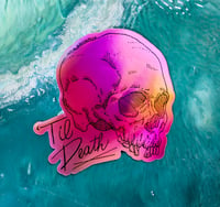 Image 1 of 'Til Death Skull Sticker