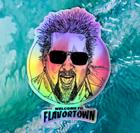 Image 1 of Flavortown Holographic Sticker 