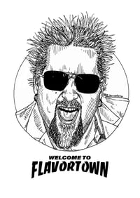 Image 2 of Flavortown Holographic Sticker 