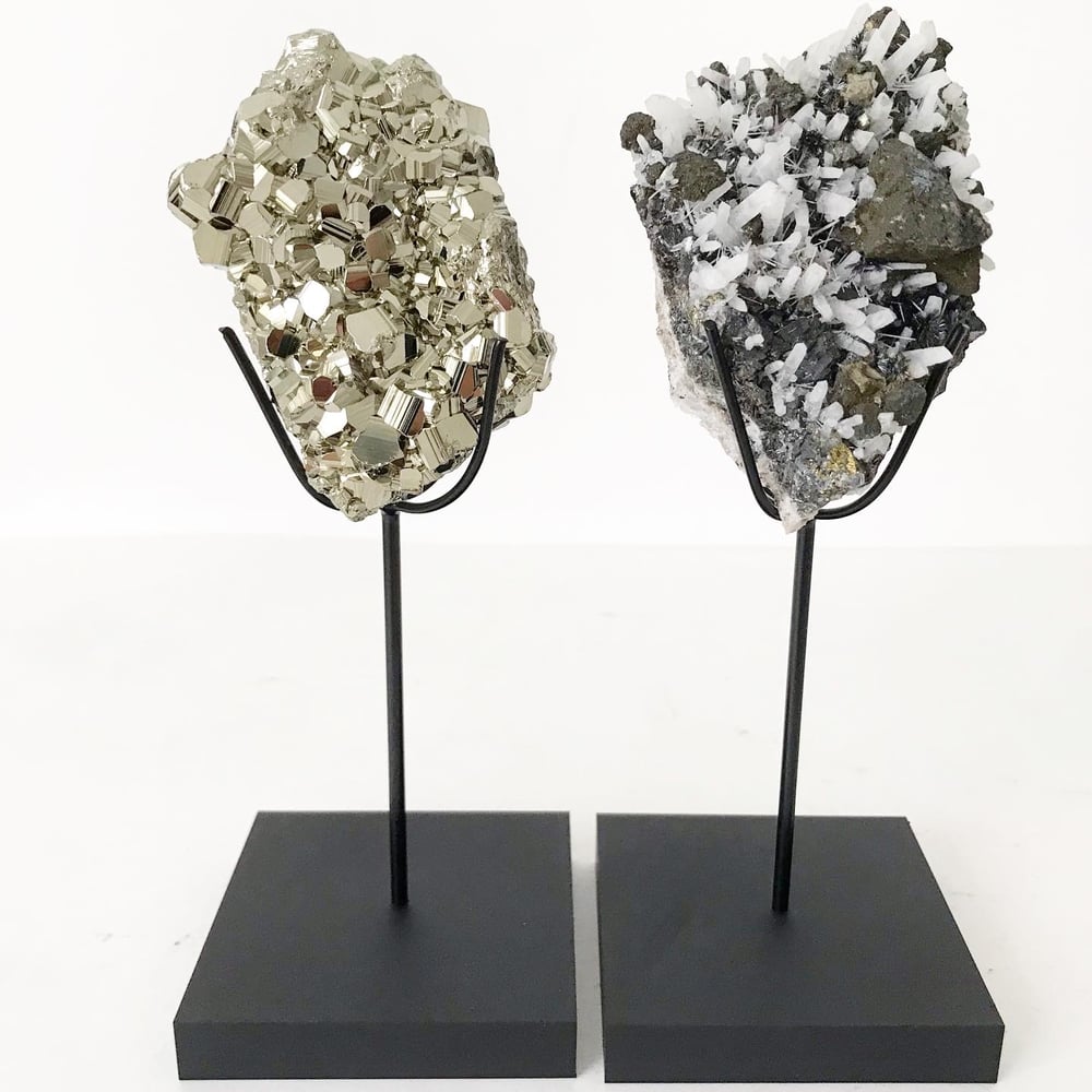 Image of Pyrite no.05 + Matte Black Lucite Stand