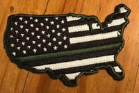 Image 1 of GREEN LINE FLAG USA PATCH