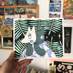 Image of Cat with Wolf Mask Painting (2019)