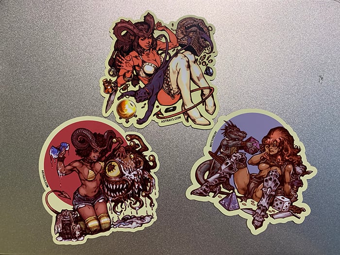 Image of D&D GIRL MAGNETS! Three pack!