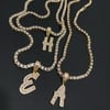 TENNIS CHAIN NECKLACE WITH INITIALS