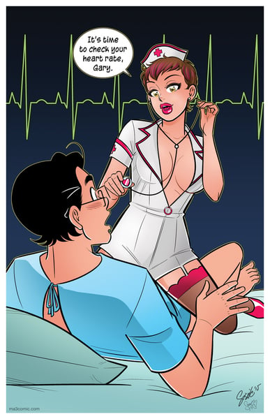 Image of Nurse Peggy with Gary - poster