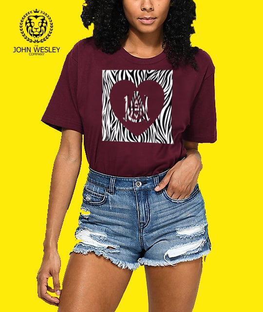 Image of AAMU LOVE ZEBRA T-shirt MAROON