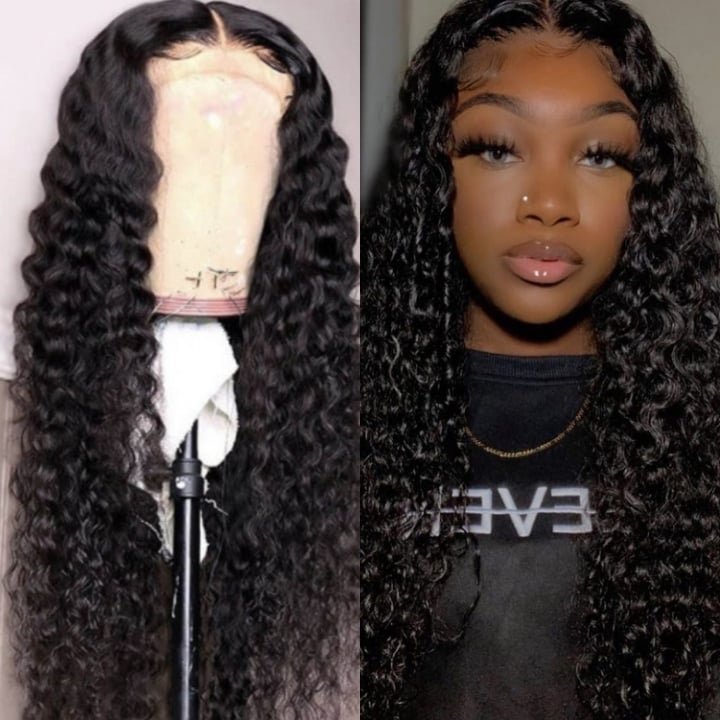 closure wig water wave