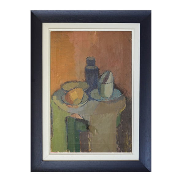 Image of 1920's Swedish Painting, 'Still life with Teacups.'