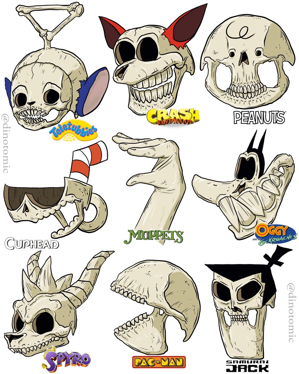 #242 Cartoon Skulls page 7 | DinoTomic