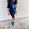 Highwaisted Drip Logo Biker Shorts