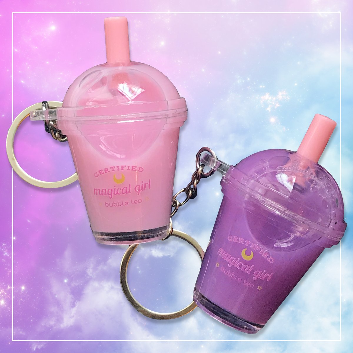 Sailor Moon Certified Magical Girl Bubble/Boba Tea Acrylic Keychains