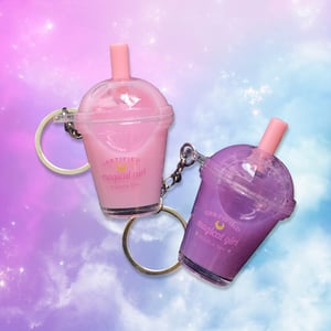 Image of Sailor Moon Certified Magical Girl Bubble/Boba Tea Acrylic Keychains