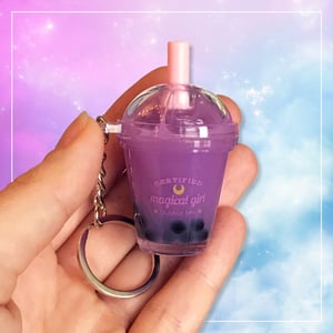 Image of Sailor Moon Certified Magical Girl Bubble/Boba Tea Acrylic Keychains