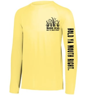 Long Sleeve Performance Logo shirt  - Butter