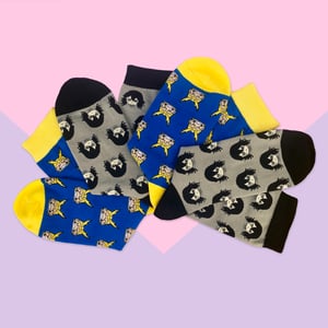 Image of Chibi All Might & Aizawa Crew Socks