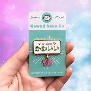 Image of "So Damn Kawaii" Dangle Bow Pin