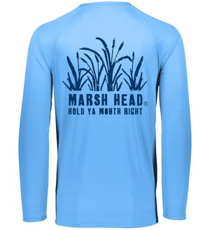 Long Sleeve Performance Logo shirt "Columbia Blue"