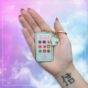 Image of Animal Crossing New Horizons Nook Phone Hard Enamel Keychain