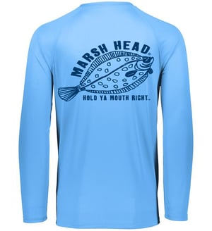 Long Sleeve Flounder Performance shirt Columbia Blue
