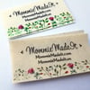 Watercolor Floral Labels Personalized with Your Text and Choice of Font