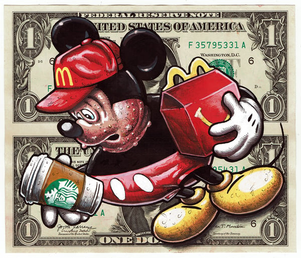 Image of Uncut Dollar Original. Morbid Mouse.