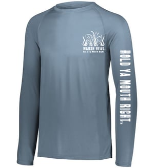 Long sleeve performance Logo shirt "Graphite"