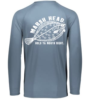 Long Sleeve Flounder Performance Shirt "Graphite"