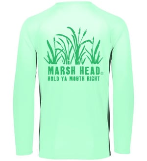 Long Sleeve Performance Logo Shirt "Seafoam"
