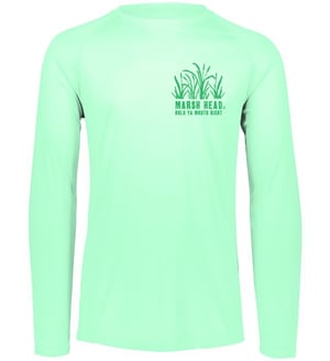 Long Sleeve Performance Logo Shirt "Seafoam"