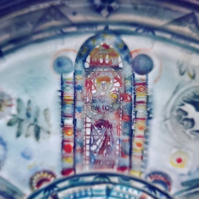  Medieval Madonna Porcelian Garlic Grater