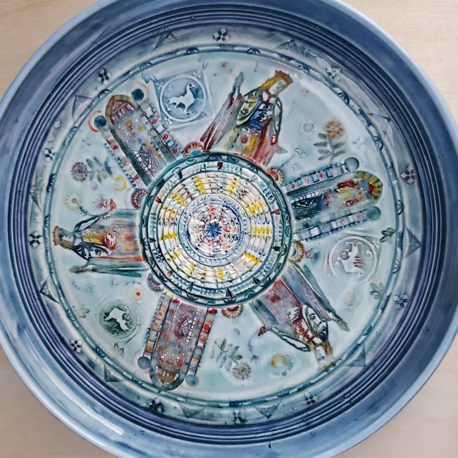  Medieval Madonna Porcelian Garlic Grater