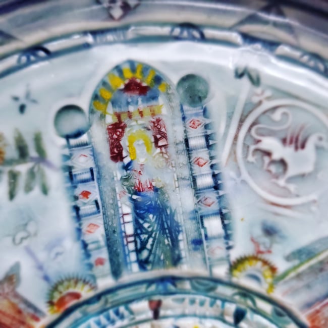  Medieval Madonna Porcelian Garlic Grater