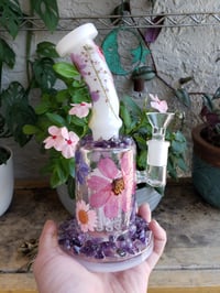 Image 2 of Pink Amathyst 8.5" Garden Glass