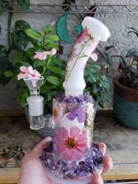 Image 1 of Pink Amathyst 8.5" Garden Glass