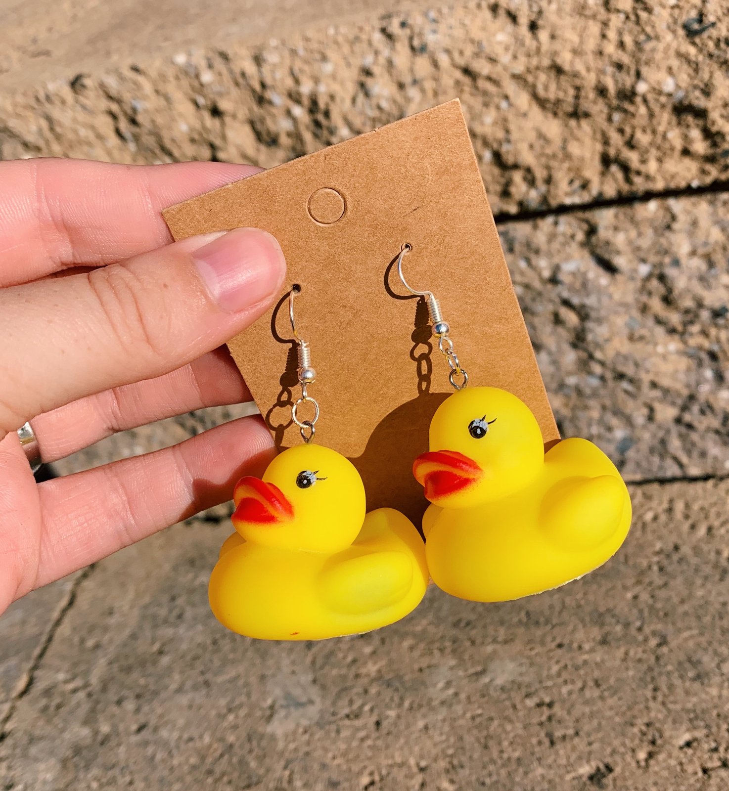 Rubber duck earrings!