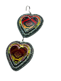 Image 7 of Fire Heart Earrings 