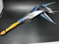 Image 2 of Ice Queen stingy flogger blue and silver leather 