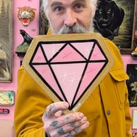 Pink Diamond Wood Cutout