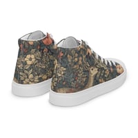 Image 4 of Boho Nature Cottagecore Inspired Deer In a Forest Women’s high top canvas shoes