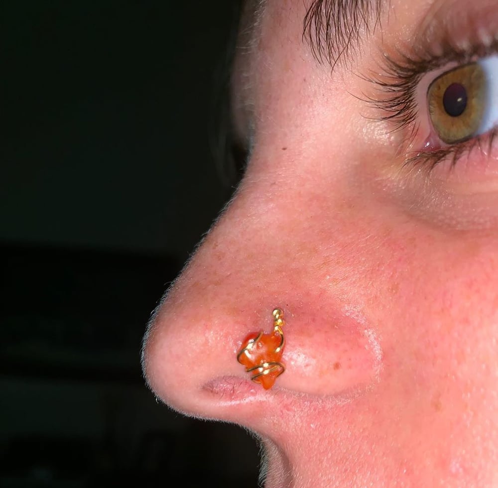 Image of The carnelian nose ring 