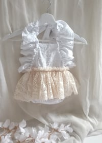 Image 1 of Boho photoshoot outfit | Bianca | age 9-12 months | sitter body-dress | white