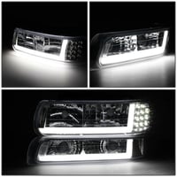 Image 2 of 99-02 SILVERADO NEW STYLE BLACK HEADLIGHTS