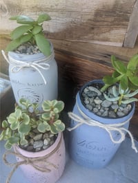 Half-pint Painted Jars