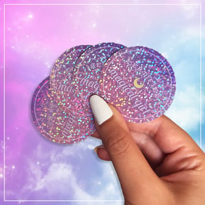 Image of Certified Magical Girl Glitter Holo Round Sticker