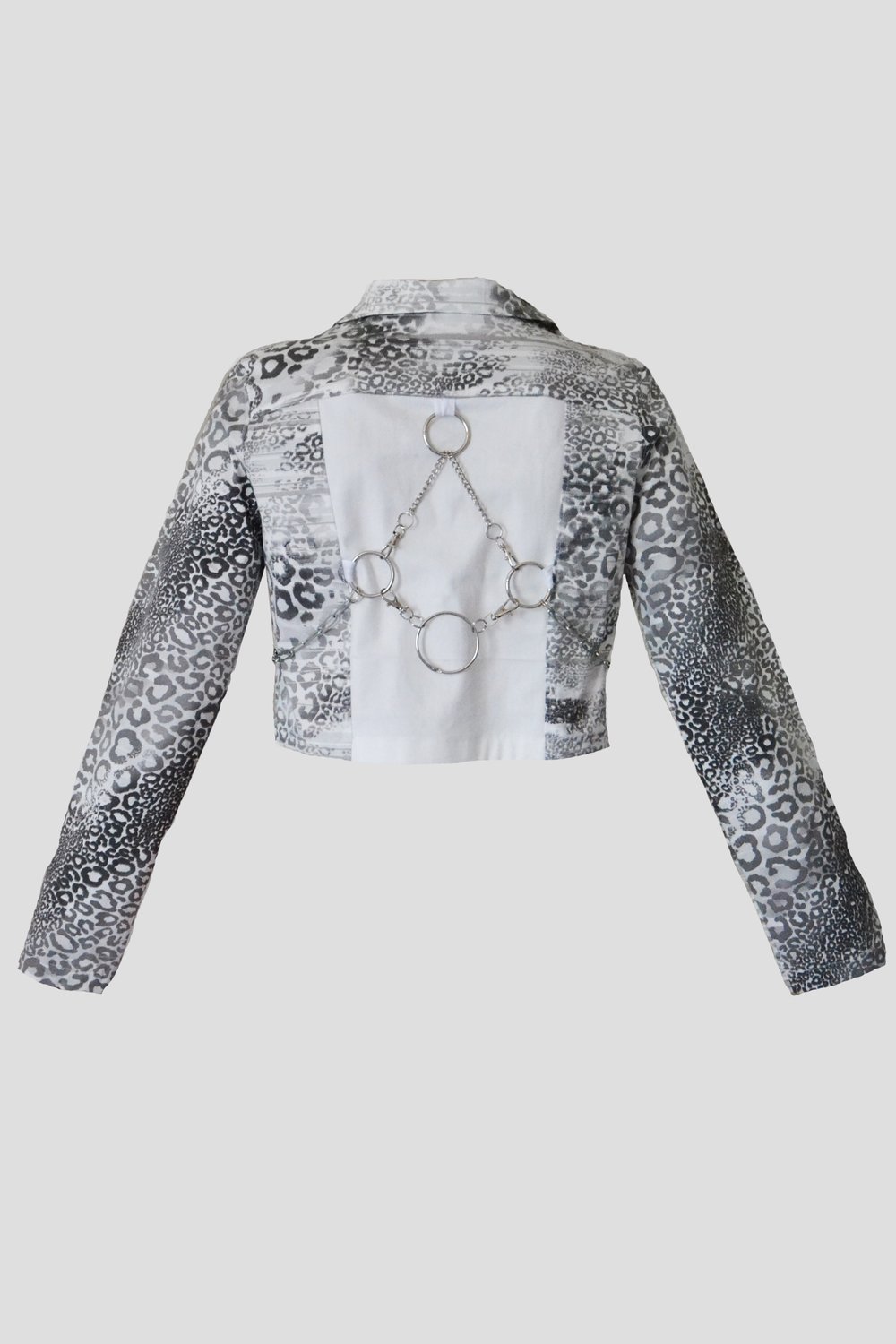 Image of silver snake denim jacket 
