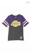 Lakers Ringer Sleeve T Shirt Mens XL 