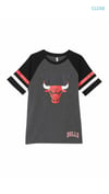 Chicago Bulls Ringer Sleeve Mens T Shirt  XL 